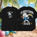 Los Angeles Chargers Football Snoopy 2026 Shirt LA Chargers Merch Best Football Gifts - Merchluma