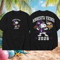 Minnesota Vikings Football Snoopy 2026 Shirt MN Vikings Merch Best Gift For Football Lovers - Merchluma