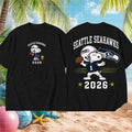 Seattle Seahawks Football Snoopy 2026 Shirt Seattle Seahawks Merch Football Themed Gifts - Merchluma