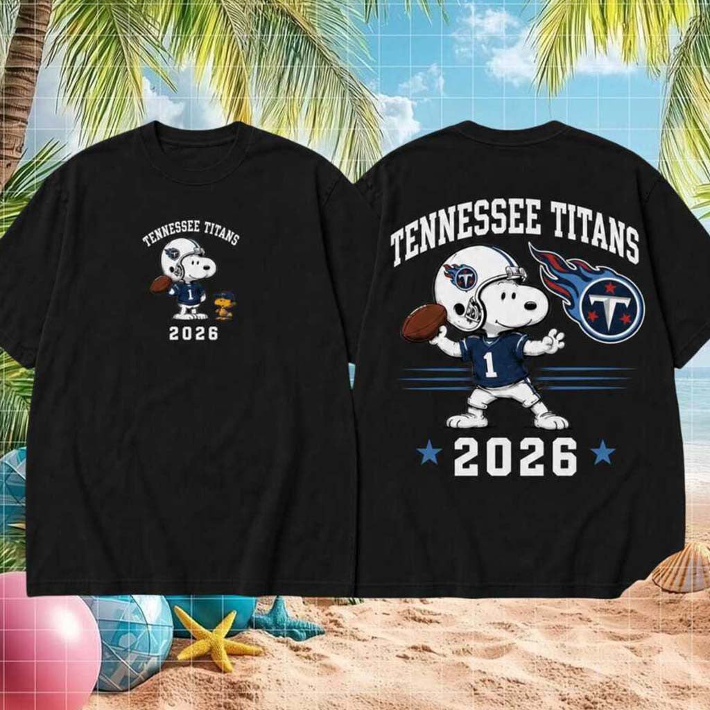 Tennessee Titans Football Snoopy 2026 Shirt Tennessee Titans Merch Game Day Gifts For Him - Merchluma