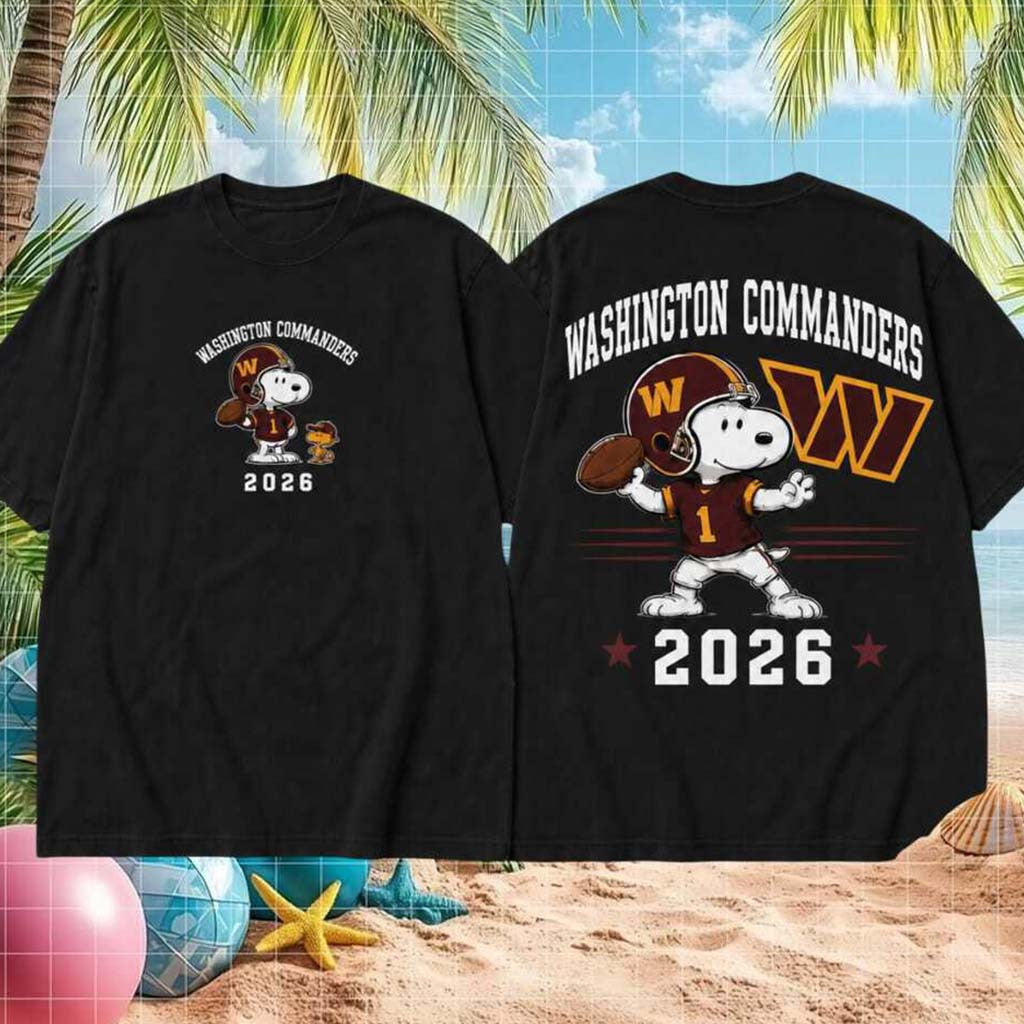 Washington Commanders Football Snoopy 2026 Shirt Commanders Merch Game Day Apparel - Merchluma