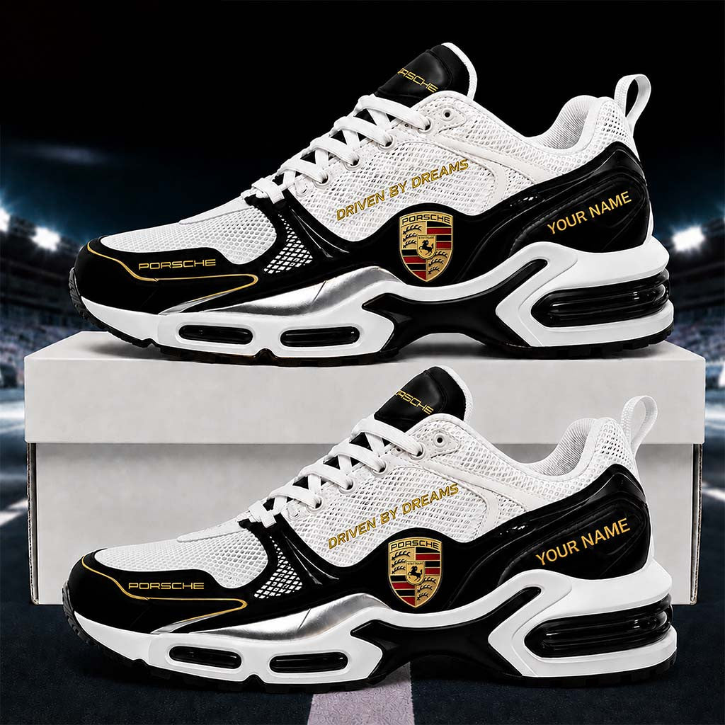 Personalized Pors Driven By Dreams Shoes Sneakers Car Enthusiast Gear Gift For Dad - Merchluma