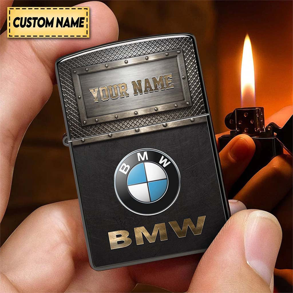 Personalized BMW Metal Zippo Lighter Case BMW Merch Gift Ideas For Husband - Merchluma