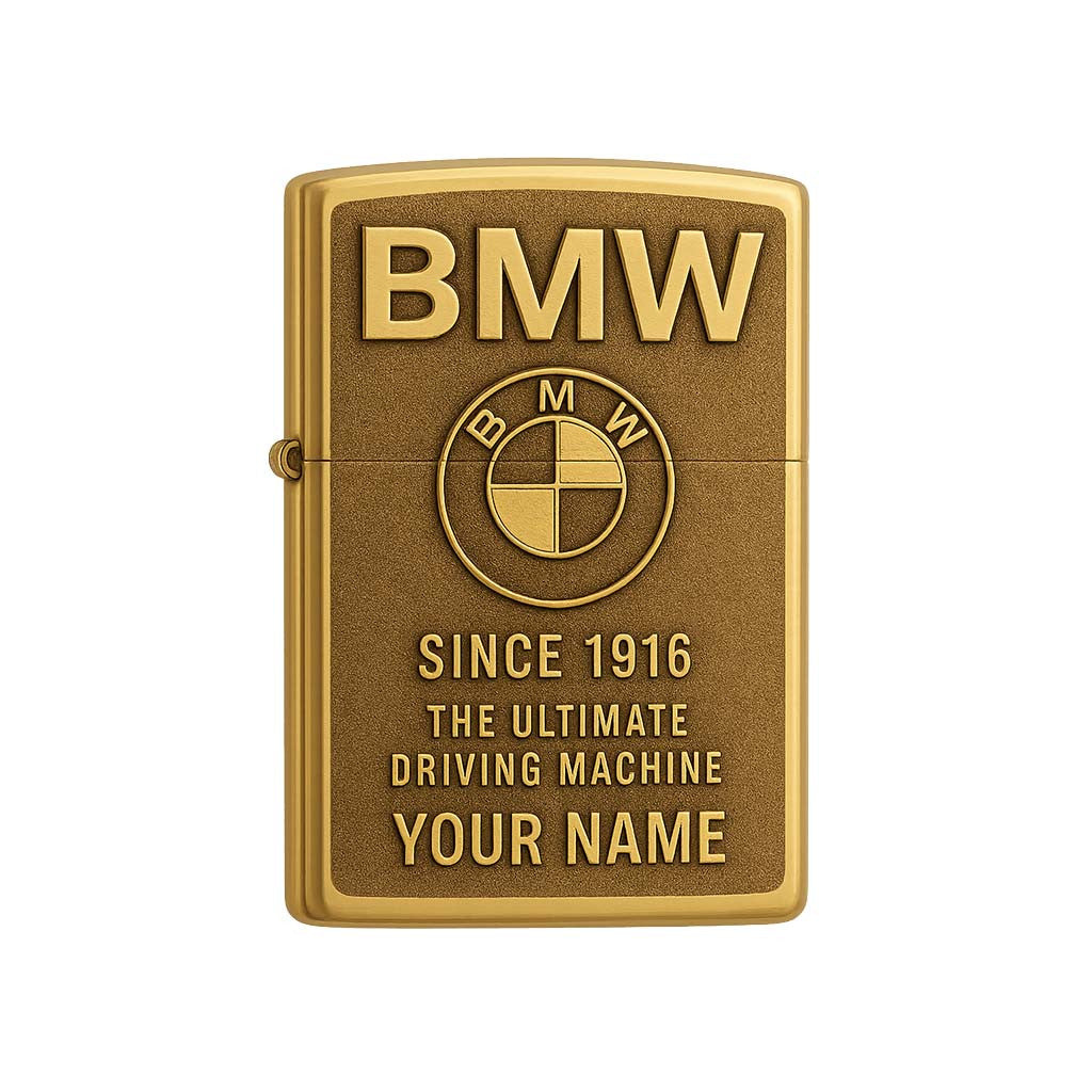 Personalized BMW Since 1916 Vintage Zippo Lighter Case The Ultimate Driving Machine Gear - Merchluma