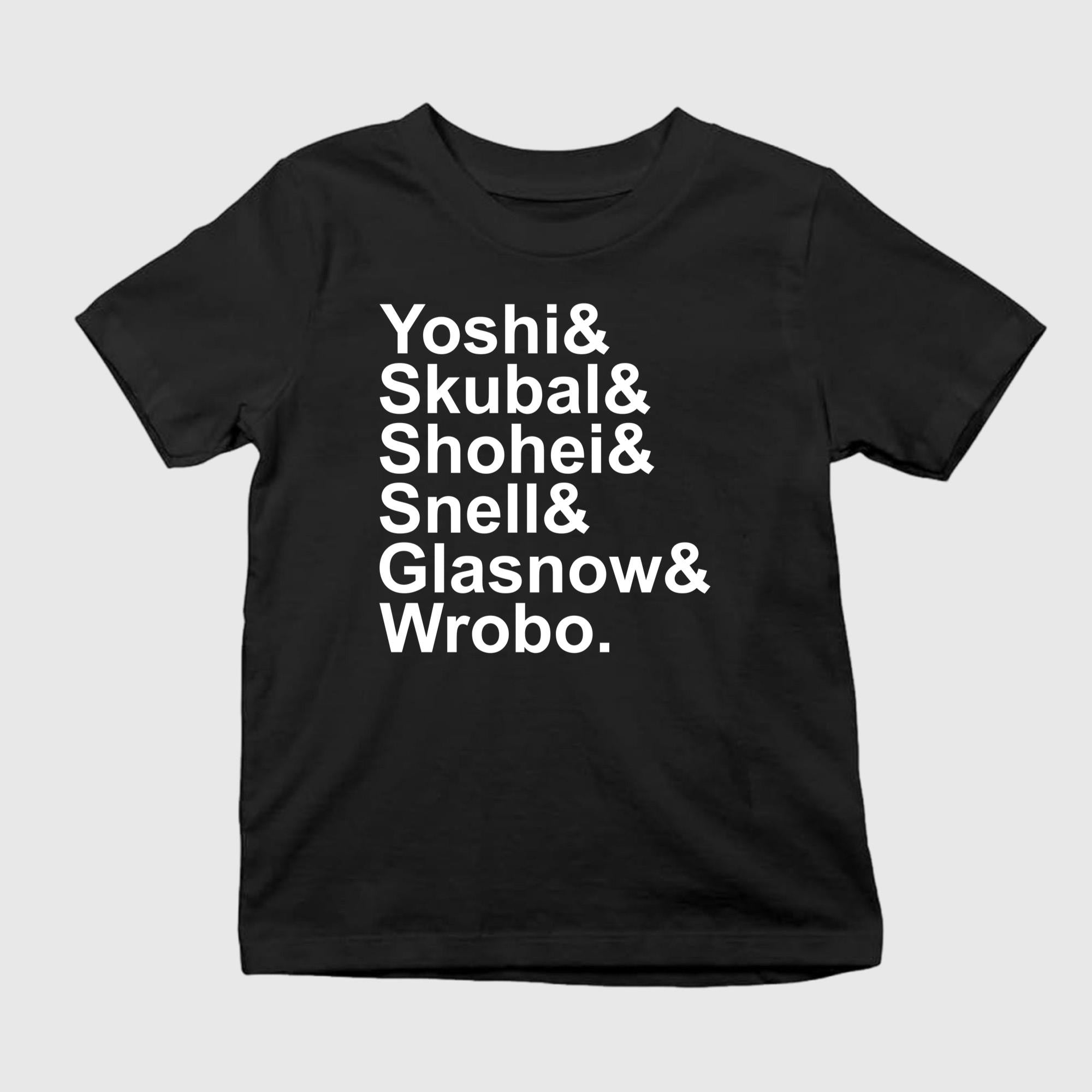 Yoshi Skubal Shohei Snell Glasnow Wrobo Shirt Black Best Gift For Baseball Fans - Merchluma