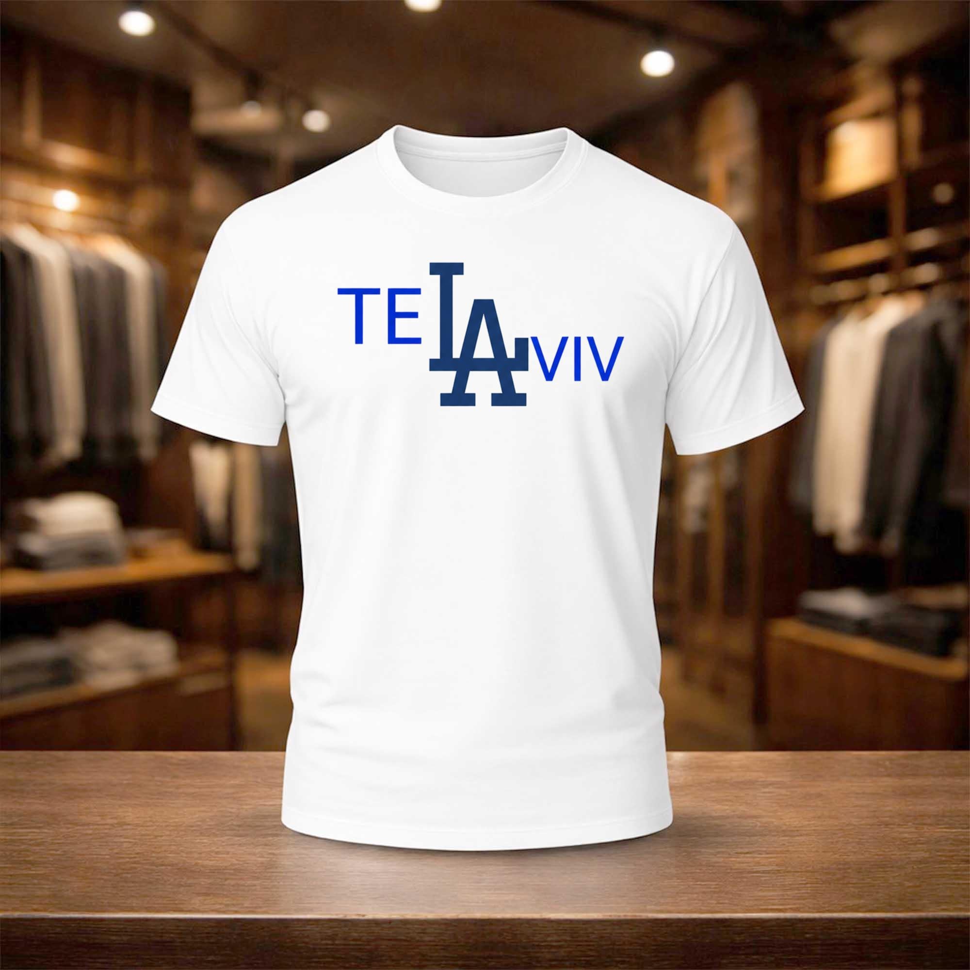 TE LA VIV Los Angeles Dodgers Shirt White Dodgers Merch Present For Baseball Lovers - Merchluma