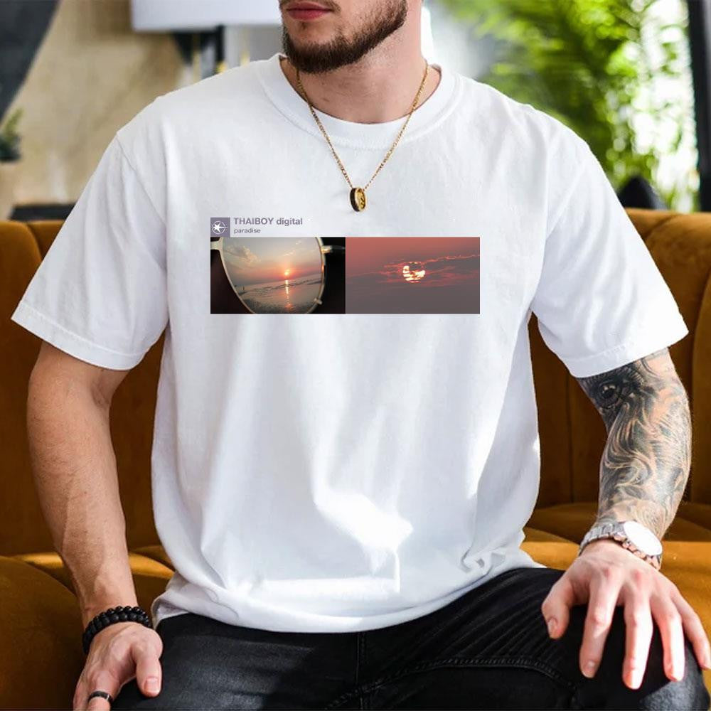 Thaiboy Digital Paradise T-Shirt White Thaiboy Digital Merch Present For Rap Fans - Merchluma