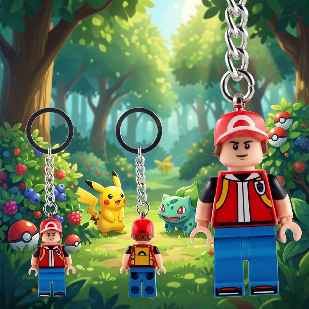 Pokemon Ash Trainer Keychain Pokemon Merch 2026 Birthday Ideas For Son - Merchluma