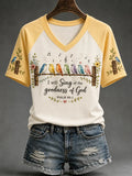 I Will Sing Of The Goodness Of God Birds V-Neck T-Shirt Bible Gifts For Women - Merchluma