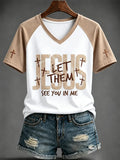 Jesus Let Them See You In Me V-Neck Shirt Love In Faith Clothing Christian Presents - Merchluma