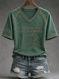 If The Stars Were Made To Worship So Will I Psalm 148 Christian V-Neck Shirt Bible Verse On Gift - Merchluma