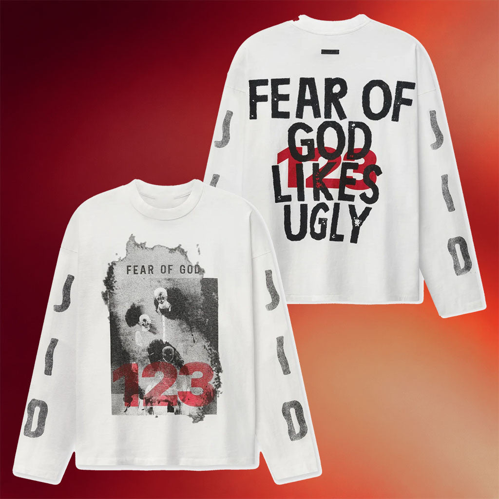 JID Merch 2026 Fear Of God Likes Ugly Long Sleeve Shirt God Does Like Ugly Merch Fan Gifts - Merchluma