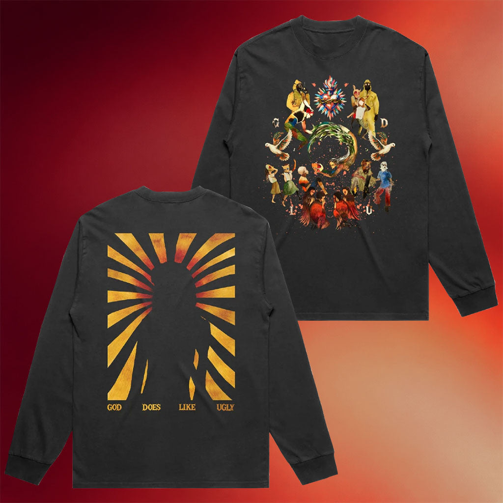 JID Merch 2026 God Does Like Ugly Long Sleeve Shirt Present For Hip Hop Fans - Merchluma