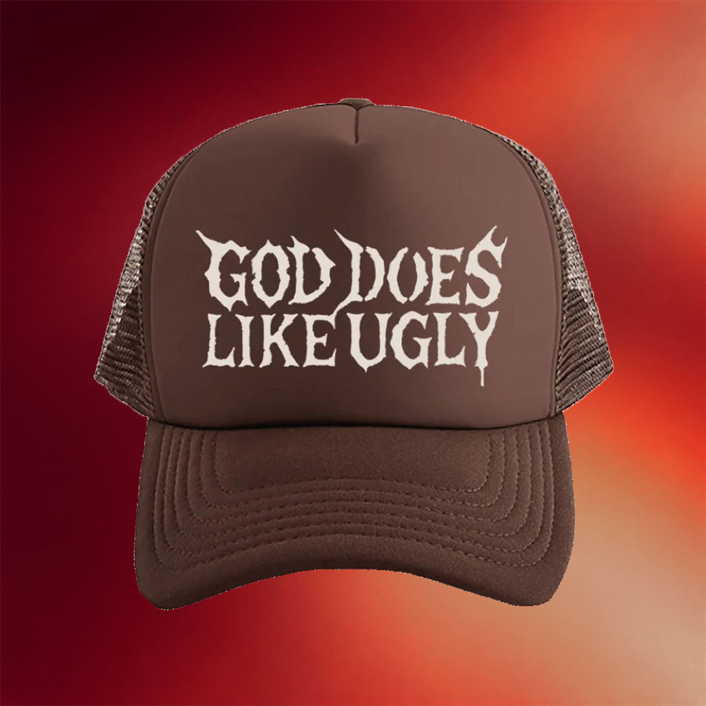 JID Merch 2026 God Does Like Ugly Trucker Hat Best Gifts For Hip Hop Lovers - Merchluma