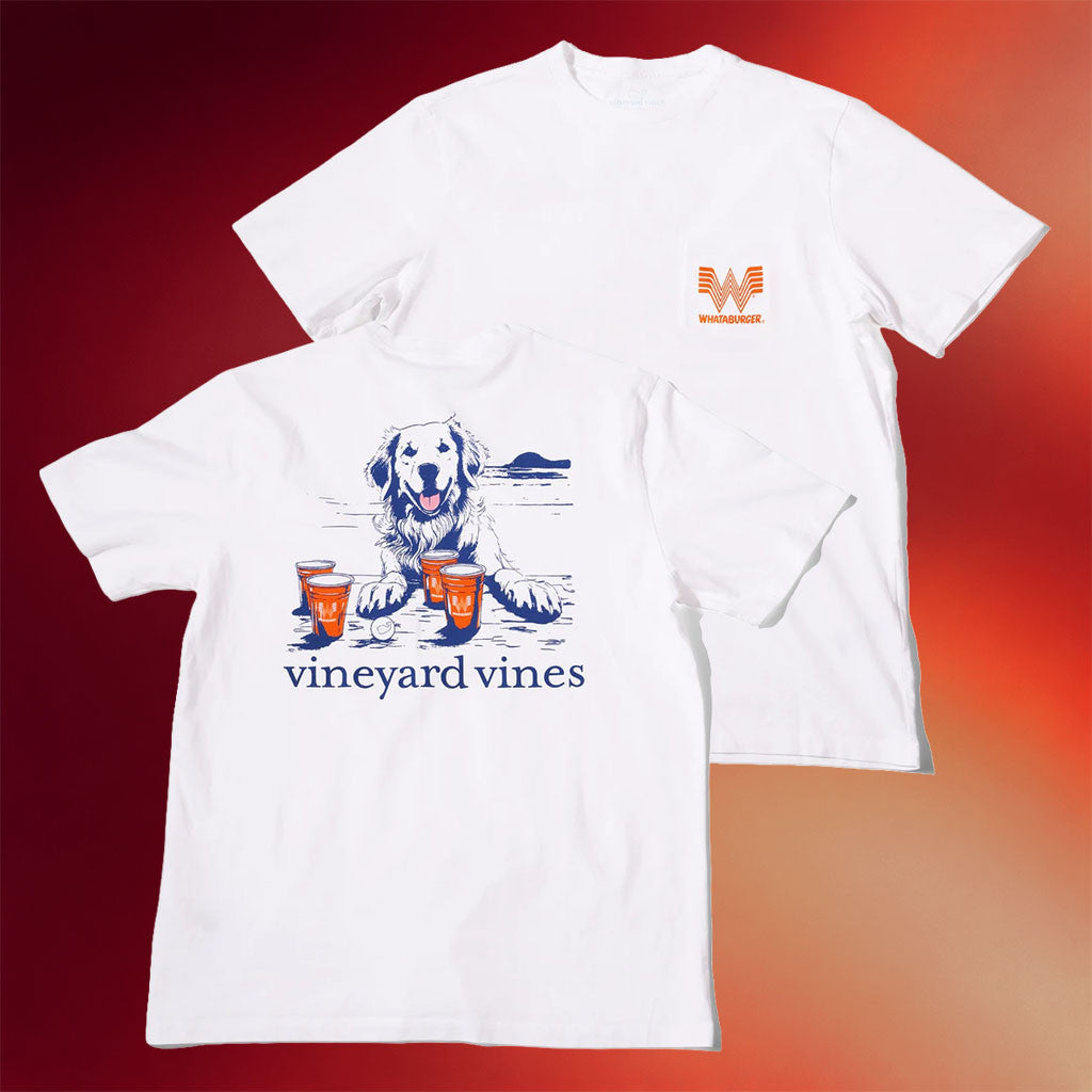 Whataburger Merch 2026 Vineyard Vines X Whataburger Dog T-Shirt White Gift For Friends - Merchluma
