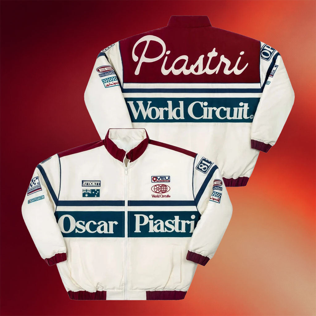 Oscar Piastri Merch 2026 World Circuit Race Jacket Best Gifts For F1 Fans - Merchluma