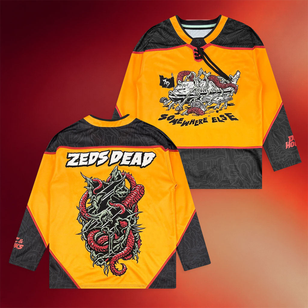 Zeds Dead Merch 2026 Somewhere Else Hockey Jersey Best Gifts For EDM Fans - Merchluma