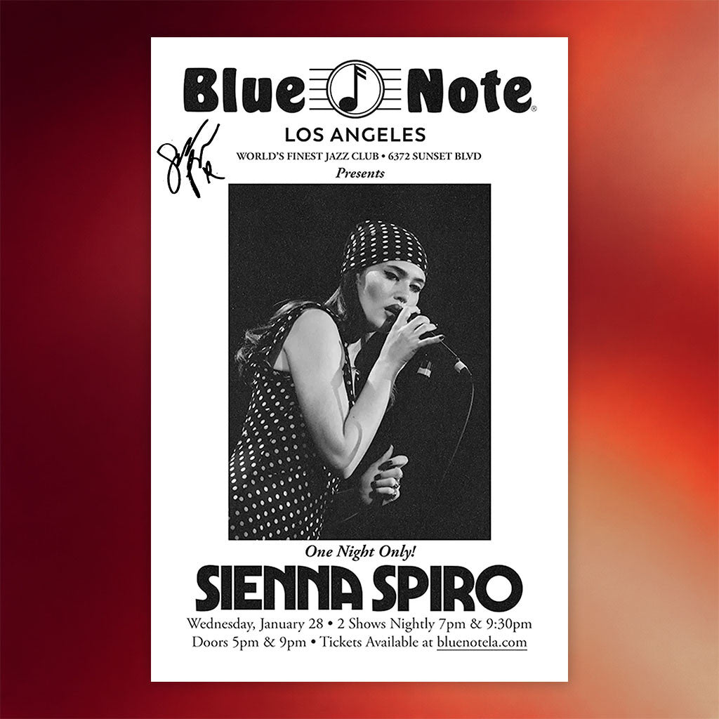 Sienna Spiro Merch 2026 One Night Only Poster Signed Blue Note Sienna Spiro Concert Merch Decor - Merchluma