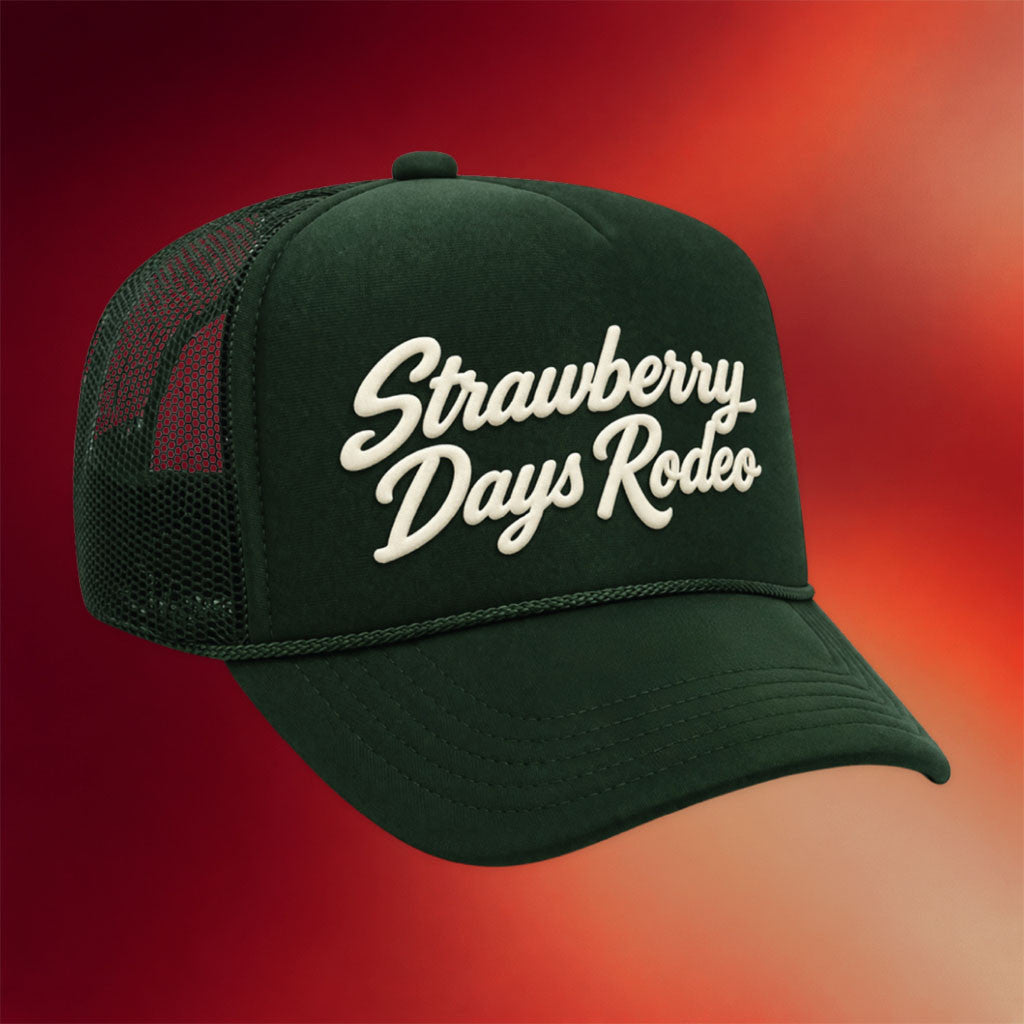 Strawberry Tee Merch 2026 Strawberry Day Rodeo Trucker Hat Gift Ideas For Brother - Merchluma