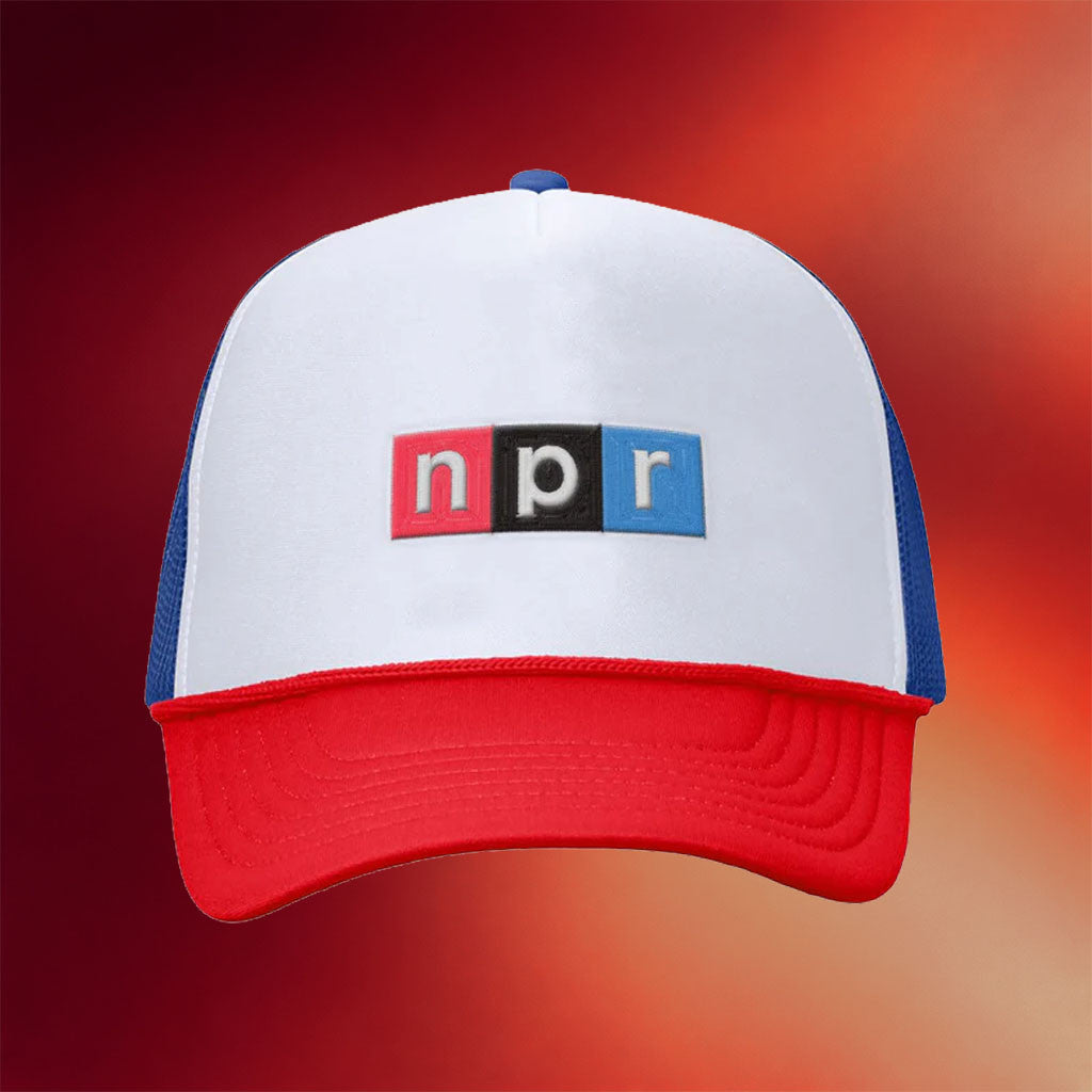 NPR Merch 2026 NPR Full Color Logo Trucker Hat Father In Law Gifts Dad's Day - Merchluma