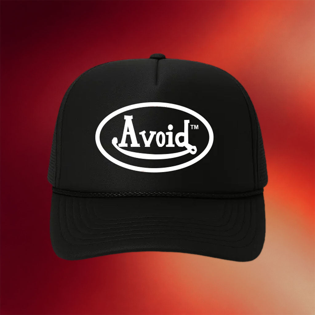 AVOID Merch 2026 Logo Trucker Hat Black Music Lover Gift Ideas For Him - Merchluma