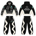 Mercedes AMG Petronas F1 Team Cropped Hoodie And Sweatpants Set Gift For Racing Fangirl - Merchluma