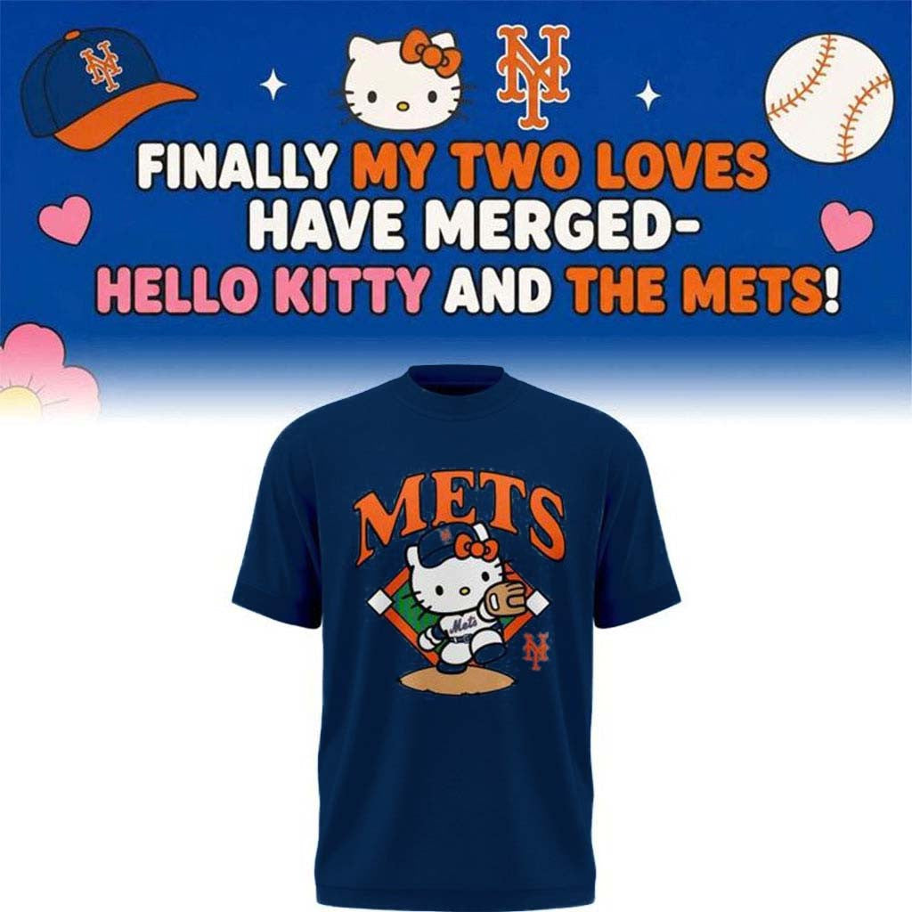 New York Mets X Hello Kitty Night 2026 Special Edition Shirt NY Mets Merch Baseball Fan Apparel - Merchluma