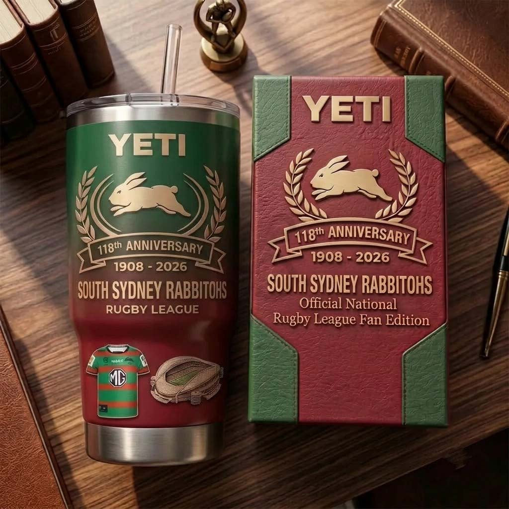 South Sydney Rabbitohs 118th Anniversary Tumbler Rabbitohs Merch Gifts For Football Fan - Merchluma