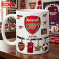 Personalized Arsenal Football Club Mug AFC Merch Best Gifts For Football Fans - Merchluma