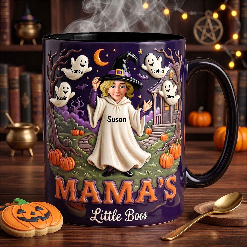 Personalized Grandma Mama's Little Boos Magic Mug Halloween Cup Gifts For Mom - Merchluma