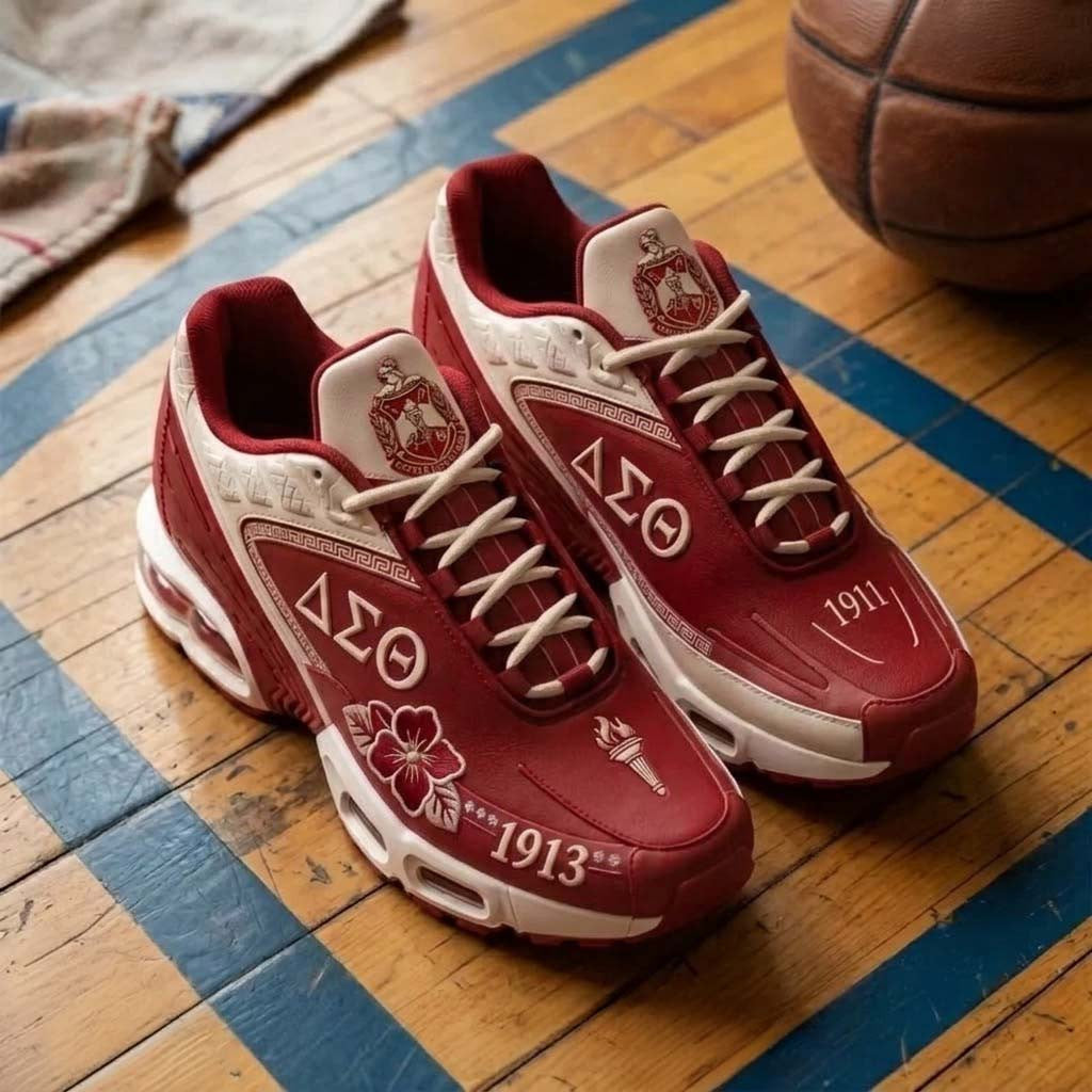 Delta Sigma Theta Red Edition Shoes Sneakers 2026 Delta Sigma Theta Merch Gift For Her - Merchluma
