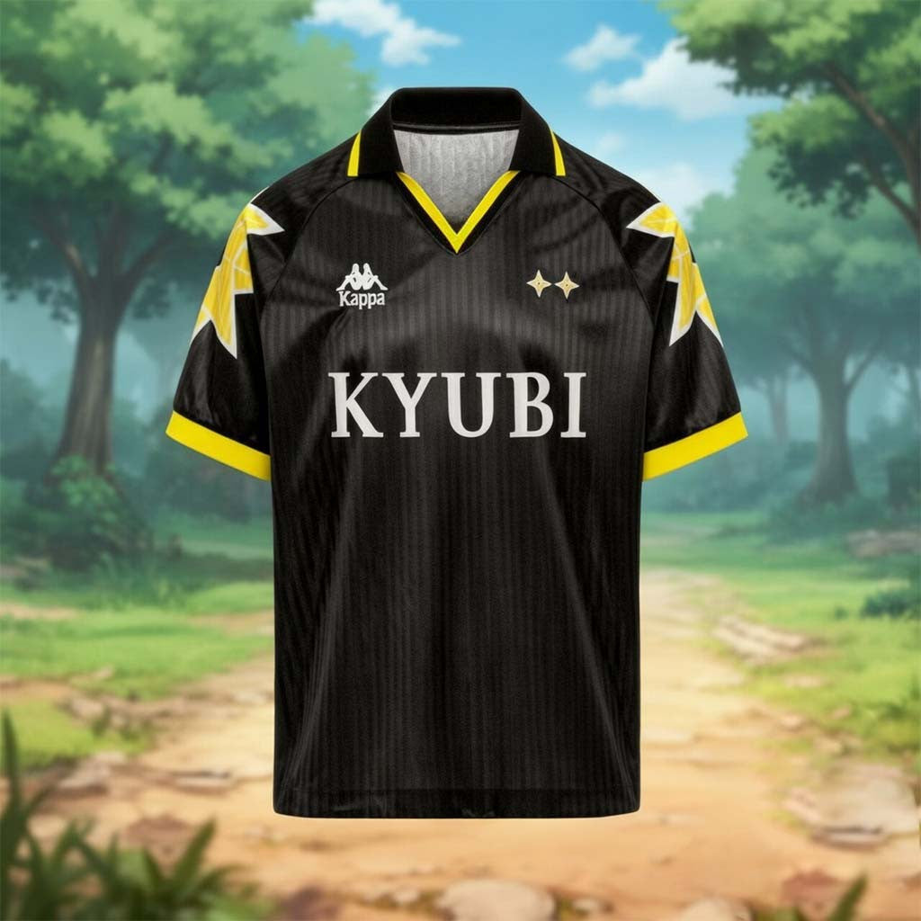 Naruto Kyubi X Kappa V-Neck Jersey Shirt Naruto Merch Unique Gifts For Brothers - Merchluma