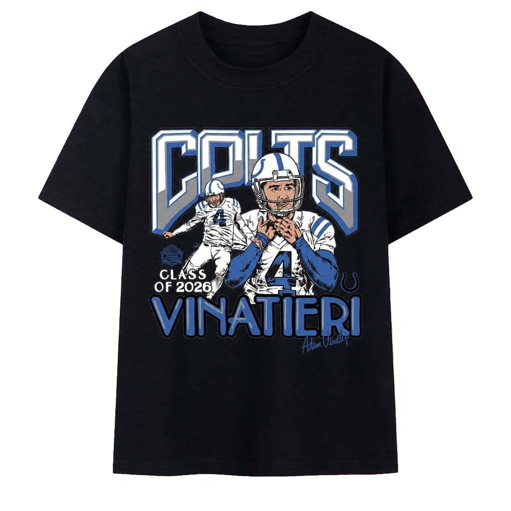 Adam Vinatieri Colts Class of 2026 Homage T-Shirt Indianapolis Colts Merch Football Fan Gifts - Merchluma