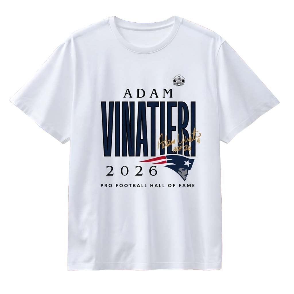 Adam Vinatieri Patriots Class Of 2026 Pro Football Hall Of Fame Logo T-Shirt NE Patriots Merch - Merchluma