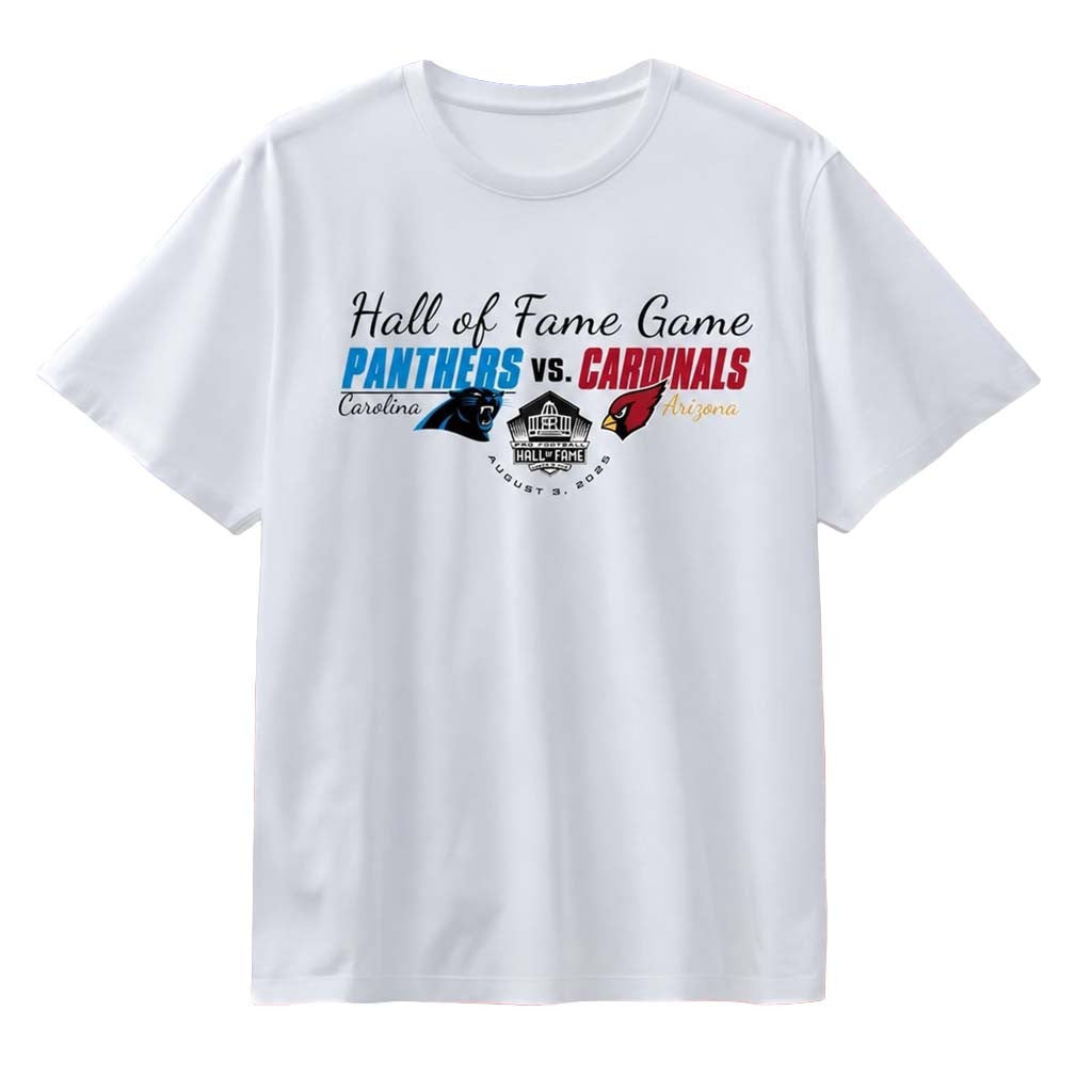 Carolina Panthers Vs Arizona Cardinals Hall of Fame Game 2026 Vintage Shirt Football Fan Merch - Merchluma