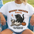 Kitty Spooky Biscuits Bakery T-Shirt We Knead Em You Need Em Shirt Cute Halloween Gift - Merchluma