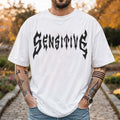 Sensitive Mental Health Statement Gothic Typography T-Shirt Gifts For Friends - Merchluma