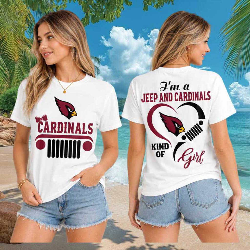 Arizona Cardinals Jeep Kind Of Girl T-Shirt Arizona Cardinals Merch Best Football Gifts - Merchluma