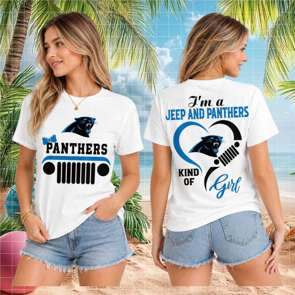Carolina Panthers Jeep Kind Of Girl T-Shirt Carolina Panthers Merch Football Fan Apparel - Merchluma