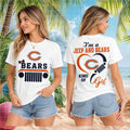 Chicago Bears Jeep Heartbeat T-Shirt Chicago Bears Merch Football Fan Gifts For Her - Merchluma