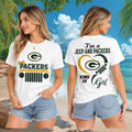 Green Bay Packers Jeep Heartbeat Kind Of Girl Shirt Packers Merch Football Gift For Her - Merchluma