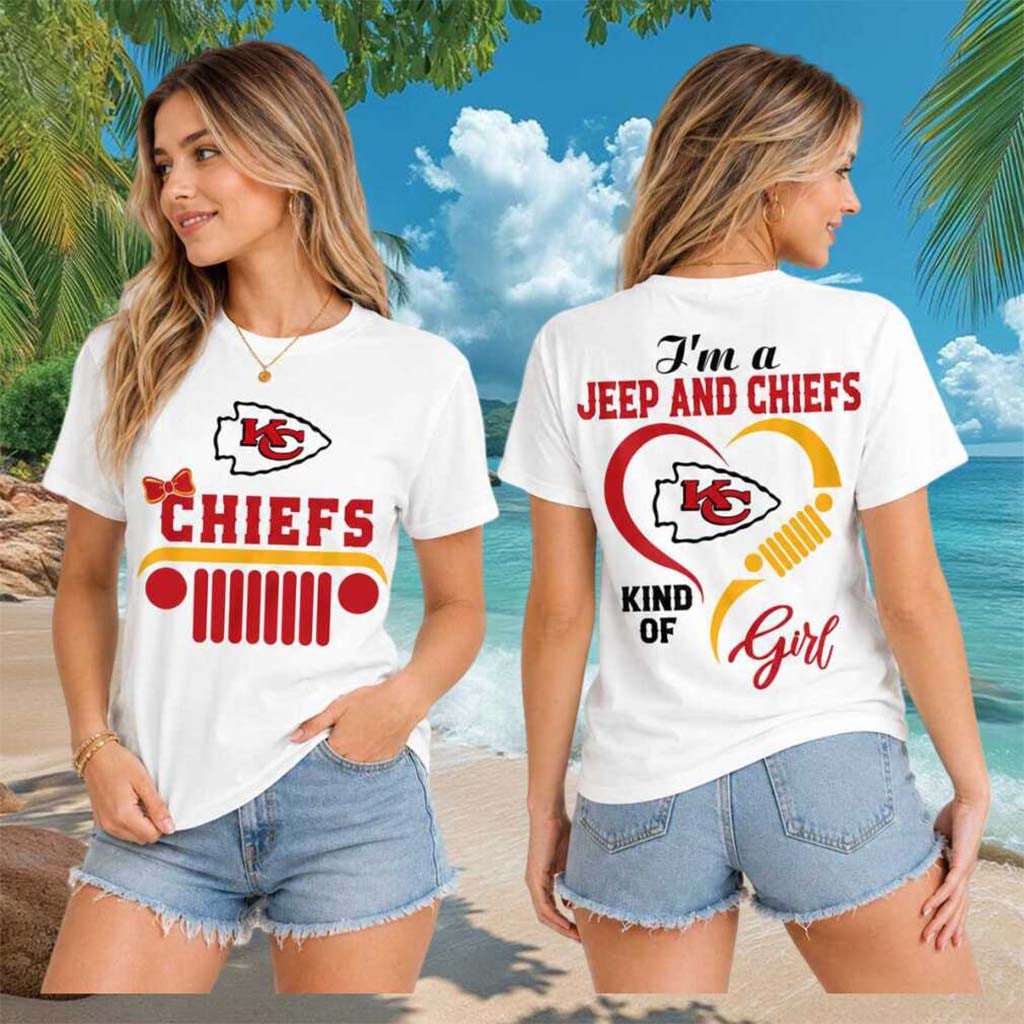 Kansas City Chiefs Jeep Heartbeat Kind Of Girl Shirt KC Chiefs Merch Gift For Football Lover - Merchluma