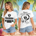 Las Vegas Raiders Jeep Heartbeat Kind Of Girl Shirt LV Raiders Merch Presents For Football Fan - Merchluma