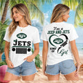 New York Jets Jeep Heartbeat T-Shirt Im A Kind Of Girl Shirt Jets Merch Football Fan Gifts - Merchluma