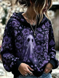Spooky Halloween Ghost In Forest Hoodie Gothic Mystic Moon Apparel Gift For Her - Merchluma