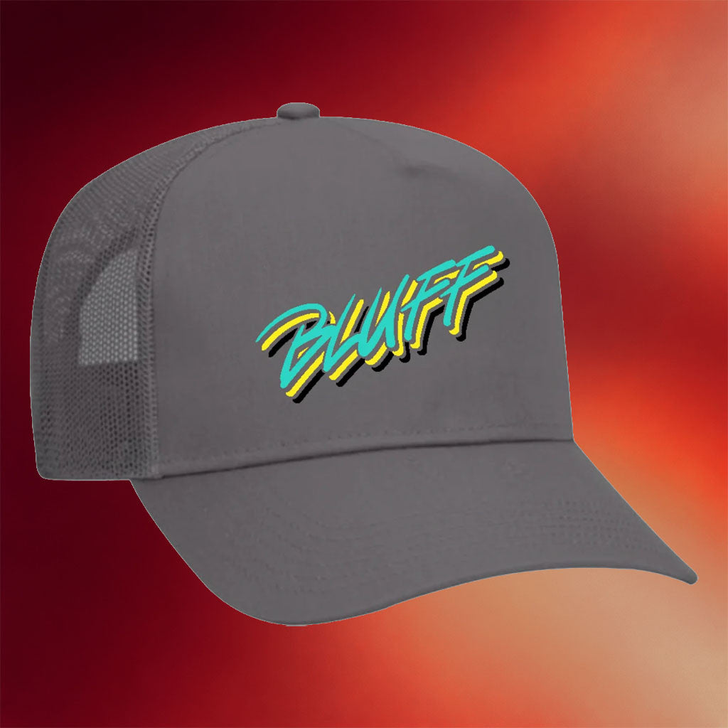 Got Bluff Merch Bluff Trucker Hat Grey Stacky Stacky Hat Birthday Gift For Son - Merchluma