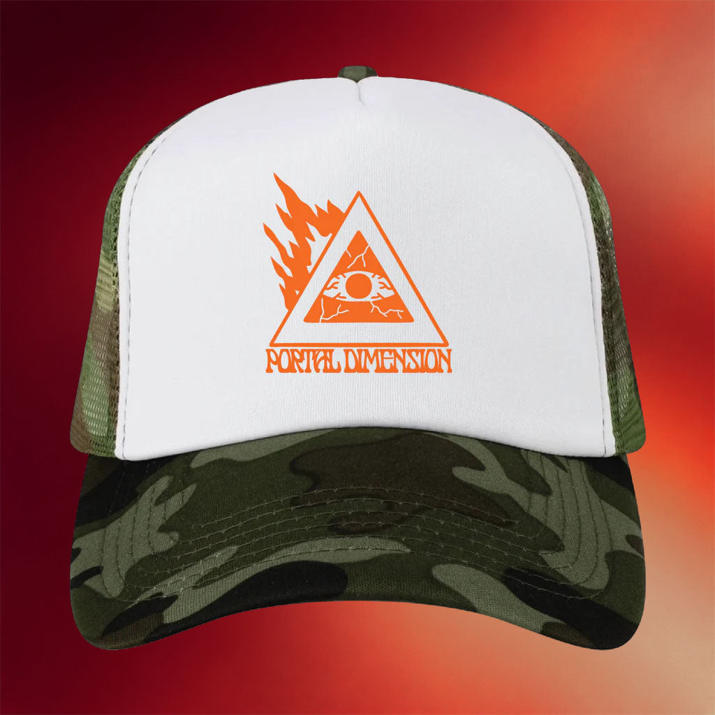 Portal Dimension Merch Third Eye Trucker Hat Portal Dimension Cap Gift Ideas For Dad - Merchluma