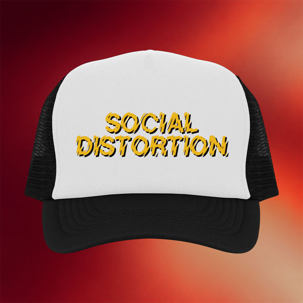 Social Distortion Merch 2026 Born To Kill Wavy Logo Trucker Hat Social Distortion Cap Fan Gifts - Merchluma
