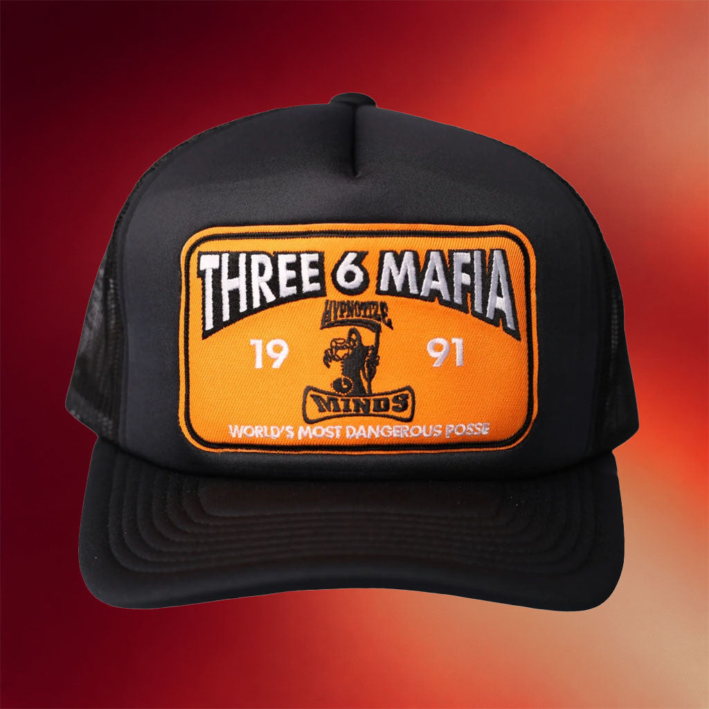 Three 6 Mafia Merch Hypnotize Established Trucker Hat Three 6 Mafia Hat Gifts For Husband - Merchluma