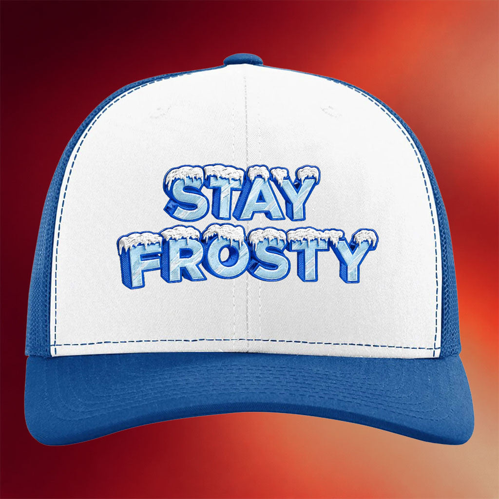 The Burnt Peanut Merch Stay Frosty Trucker Hat Best Birthday Gift For Husband - Merchluma